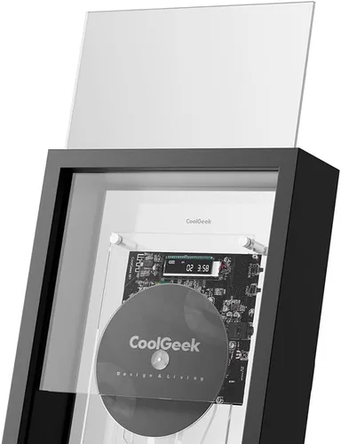 Miniatura 7 de Reproductor de CD vertical M1 para pared y escritorio, decoración de arte industrial transparente, transmisor Bluetooth de alta fidelidad