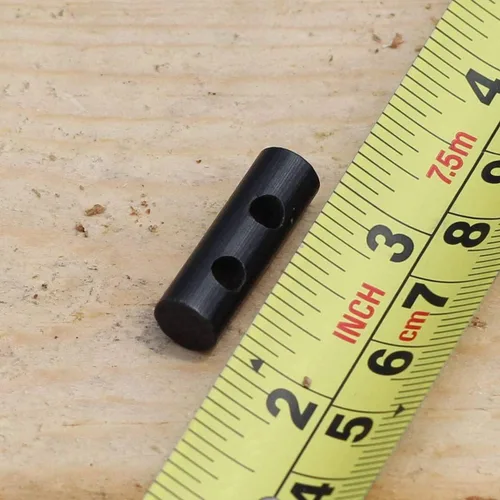 Miniatura 4 de pequeño varilla de hierro para supervivencia, pedernal perforado iniciador de fuego con orificio para pulsera de cordón paracaídas Collar 1 pulgada