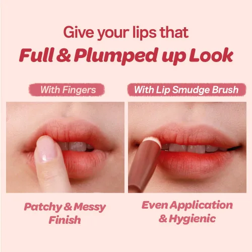 Miniatura 2 de I'M MEME Herramienta de maquillaje – Brocha para difuminar labios Con tapa, reutilizable, aplicador de técnicas de mezcla multiusos