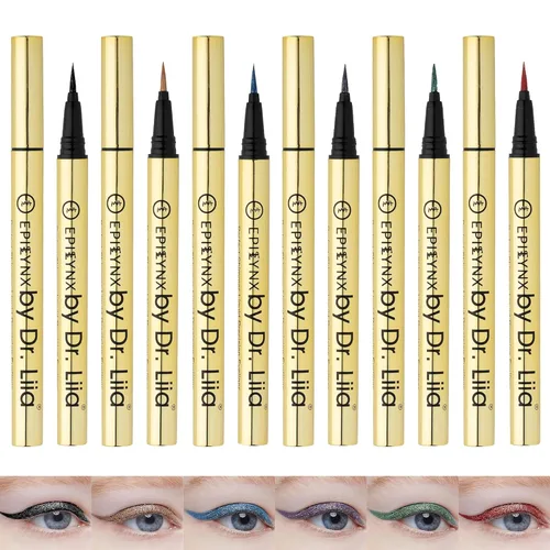 Miniatura 11 de EPILYNX Delineador líquido – Delineador de ojos hipoalergénico con punta fina de pincel, delineador de ojos impermeable de larga duración, libre