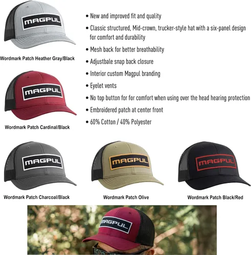 Miniatura 4 de Magpul Men's Trucker Hat Snap Back Baseball Cap, One Size Fits Most