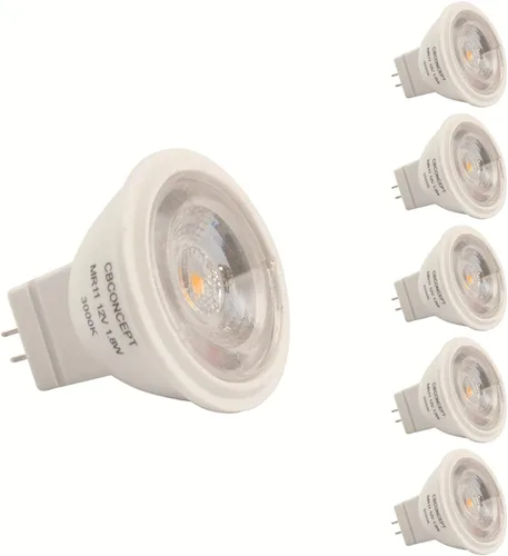Miniatura 6 de CBConcept - Foco LED MR11 GU4.0, de 2 W, 165 lúmenes, equivalente a focos halógenos de 20 W, con un ángulo del haz de 36°, 12 V, corriente continua