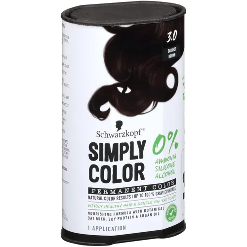 Miniatura 9 de Schwarzkopf Simply Color - Tinte permanente para el cabello, Marrón más oscuro Tono 3.0 Paquete de 2 3.0 Marrón más oscuro