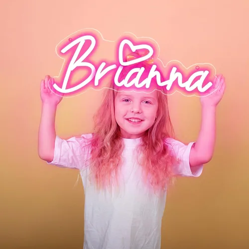 Miniatura 2 de Letrero de neón con el nombre Brianna para decoración de pared, luz de neón LED con el nombre Brianna para dormitorio de niños, decoración de fiesta