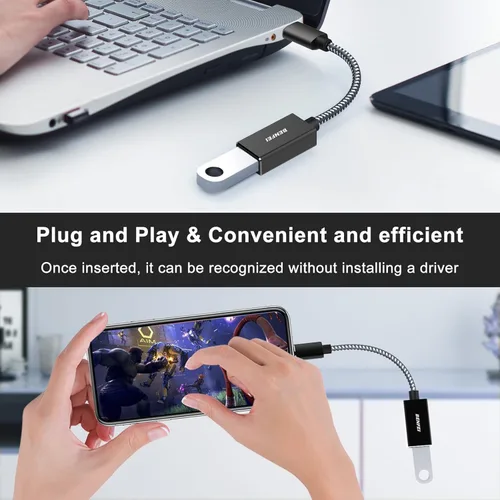 Miniatura 3 de BENFEI Adaptador USB C a USB 3.0, paquete de 2 adaptadores USB C a A macho a hembra compatibles con MacBook 2022 2021 2020, Samsung Galaxy Note 20