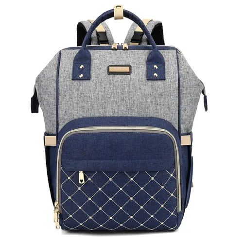 Miniatura 15 de Mochila para pañales, bolsas de pañales para bebés, niñas y niños, bolsas de bebé para mamás papás, bolsa cambiadora de pañales con bolsillos Azul