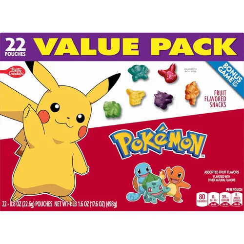 Miniatura 5 de Pokemon - Snacks con sabor a frutas, sin grasa y sin gluten, 17.6 onzas (22 bolsas)