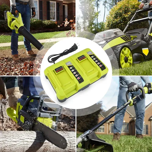 Miniatura 7 de JYJZPB Cargador de batería de doble canal OP401 40V para batería Ryobi 40V OP4050A OP4026 OP40601 OP4040 OP4030 OP4015 OP40201 Batería de litio