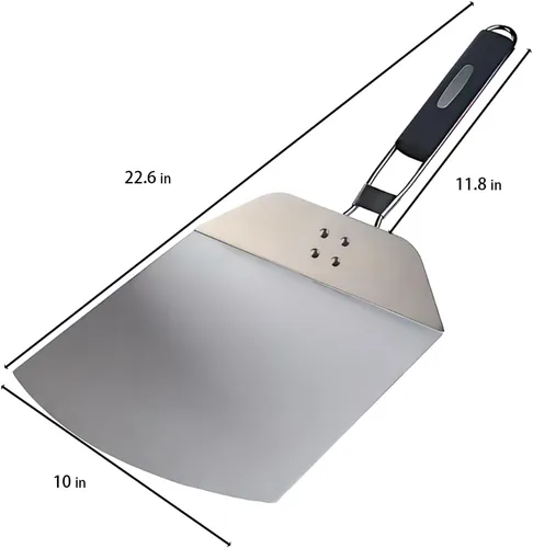 Miniatura 3 de Palas para pizza, palas de pizza de metal, pala de pizza de acero para horno, pala de pizza. Herramientas esenciales de cocina para hacer una