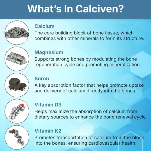 Miniatura 5 de Calciven - Suplemento Natural para el Apoyo Óseo - Sin GMO, Sin Gluten