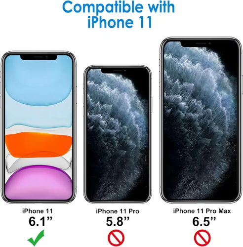 Miniatura 2 de JETech - Funda para iPhone 11 6.1 pulgadas, cubierta antiarañazos y a prueba de golpes, parte trasera transparente sin amarillamiento (gris)
