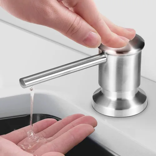 Miniatura 4 de Yofidra Dispensador de jabón para fregadero de cocina: bomba dispensadora de jabón para fregadero integrada, dispensador de jabón de fregadero