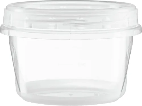 Miniatura 6 de ELEGANT DISPOSABLES Paquete de 20 recipientes transparentes con tapa giratoria de 16 onzas con tapas roscadas en la parte superior giratoria
