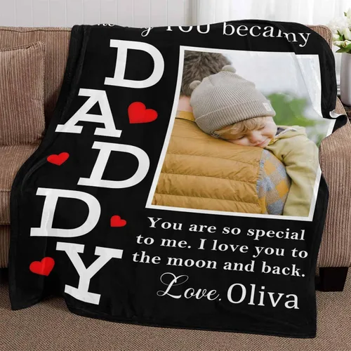 Miniatura 4 de Manta personalizada para padre con foto, regalos personalizados para papá, papá, abuelo, papá, cumpleaños, Navidad Papá Estilo 10