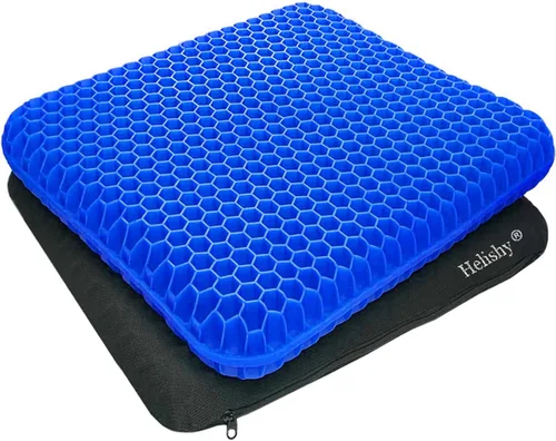 Miniatura 13 de Cojín de gel para asiento, almohadillas de silla de cojín de gel súper grande con funda antideslizante para silla de ruedas para el hogar, oficina