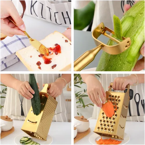 Miniatura 3 de Rallador de caja de 4 lados para cocina, rallador de queso de acero inoxidable con asa, cortador de verduras multifunción para queso, jengibre