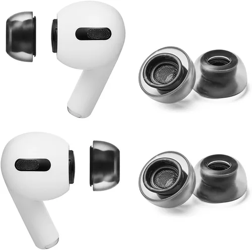 Miniatura 12 de AZLA Cristal para Airpods Pro de 1ª y 2ª generación (2 pares, S) – Reemplazo de puntas de oreja de Airpod Pro – Puntas para Airpod Pro con silicona