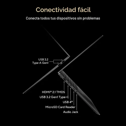 Miniatura 7 de ASUS Vivobook S16 Laptop, PC Copilot+, AMD Ryzen AI 7 350 con XDNA NPU, 16GB de memoria, SSD de 1TB, Negro Neutral, M5606KA-DS76