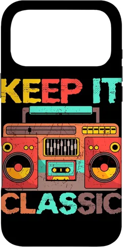 Keep It Classic Radio 80s 90s Retro Vintage Cassette Player Funda para iPhone 17 Pro Max