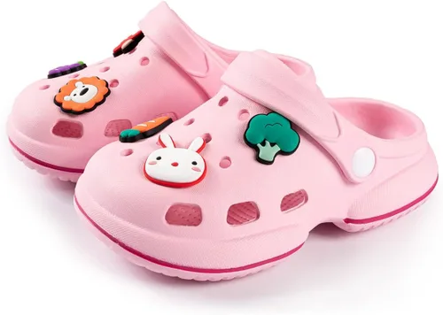 Casazoe Zuecos de jardín para niños y niñas, sandalias de agua sin cordones, ligeras, para exteriores, verano, playa, piscina, juegos (bebéniños