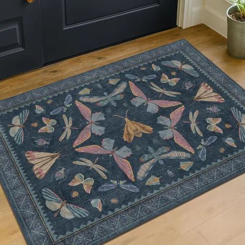 Miniatura 79 de Hazo Haus Alfombra de Baño Bohemia Lavable 2x3, Alfombras Pequeñas para Cocina, Tocador, Puerta Principal Entrada Interior, Antideslizante Pelo Bajo
