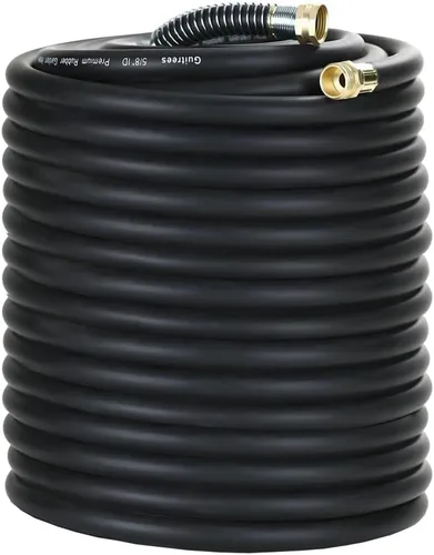 Miniatura 38 de Guitrees Leader Manguera de jardín de 15 pies x 5/8 pulgadas, manguera de agua corta resistente, accesorios macho a hembra, trenzado de cinco capas