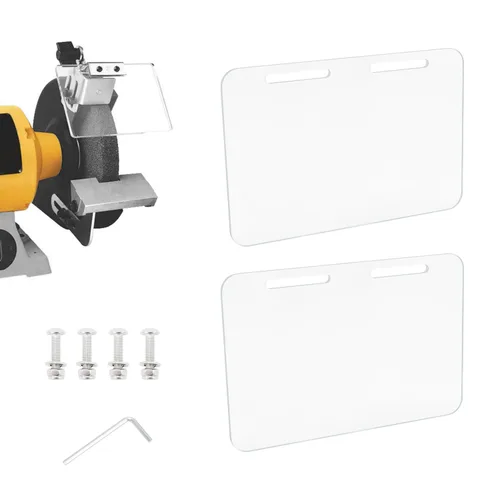 Miniatura 9 de SCOTTCHEN Protector de ojos de repuesto para amoladora de banco de vidrio templado, 4 x 5 pulgadas, escudos de seguridad, cubierta protectora