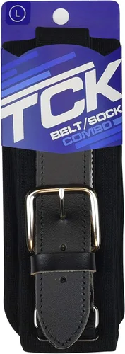 Miniatura 2 de TCK Combo de calcetines y cinturón de béisbol o sóftbol, tallas para jóvenes y adultos para niños y niñas, hombres y mujeres Negro