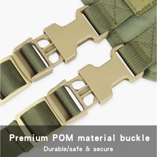 Miniatura 6 de Arnés táctico para perros grandes y medianos, sin tirones, chaleco militar para perro de servicio con panel Molle, arnés para perro con asa