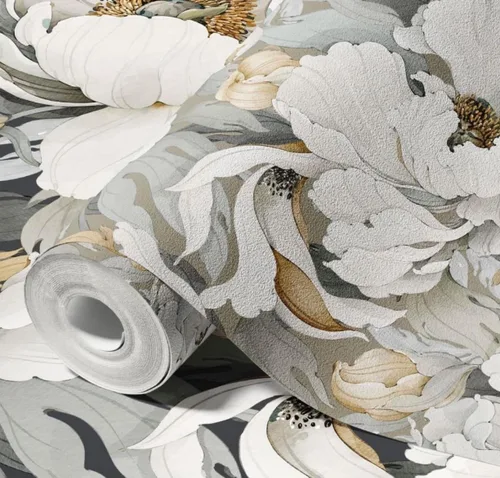 Miniatura 2 de MuralPeel Dreamy Peonies Floral Vintage Roses Beige/Oliva Papel Tapiz Despegar y Pegar Autoadhesivo Removible Fácil de Despegar Papel de Contacto