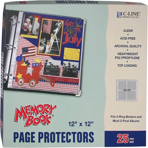 Miniatura 4 de C-Line protectores de páginas de álbum de recortes plegable panorámica, libro de recuerdos