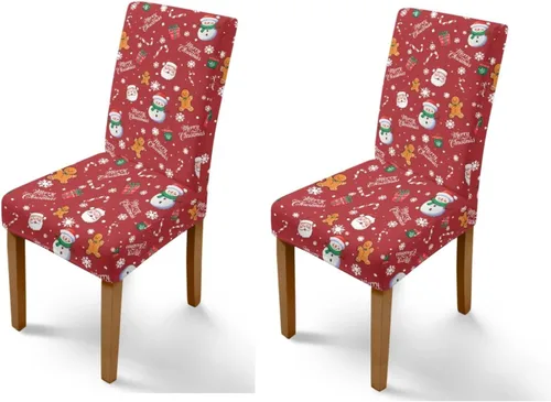Miniatura 38 de HUGS IDEA Yellow Floral Chair Covers for Dining Room Set of 2 Flowers Kitchen Chair Covers Washable Dining Chairs Slipcovers Cubre Sillas
