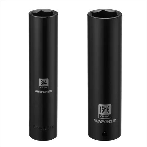 Miniatura 8 de MIXPOWER 1/2" Dr. x 15/16 pulgadas Extra Long Deep Impact Socket, 6 puntos, acero de aleación Cr-Mo, 5 pulgadas de largo, 15/16 pulgadas