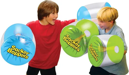 Miniatura 3 de Socker Boppers Almohadas de Boxeo Inflables - Un Par de Boppers – Transparentes, Caja y Golpe, Vinilo Duradero, Salida Activa Que Ayuda