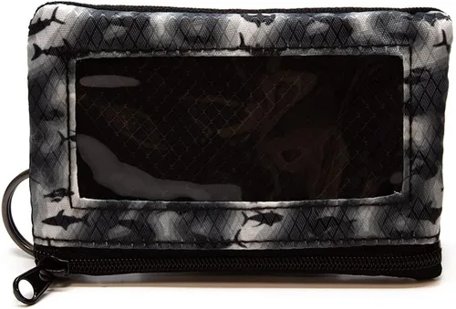 Miniatura 34 de Chums Surfshorts - Cartera minimalista ligera con cremallera y ventana de identificación transparente, resistente al agua con llavero