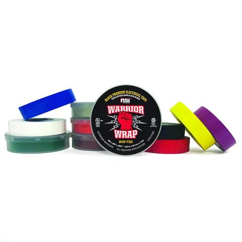 Miniatura 2 de NSI WW-716-WT WarriorWrap General Cinta eléctrica de vinilo de 7 mil, 3/4" de ancho, 60' de largo, blanco