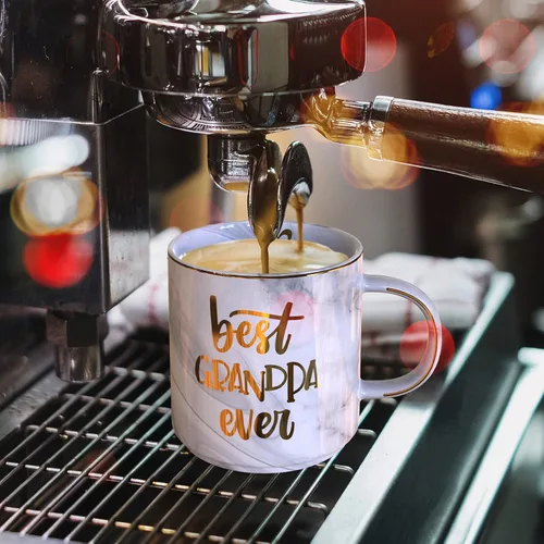 Miniatura 5 de EURSET Regalos para el abuelo de parte de los nietos, taza de café de cerámica gris de 11.5 onzas con llavero - Best Grandpa Ever - Regalos
