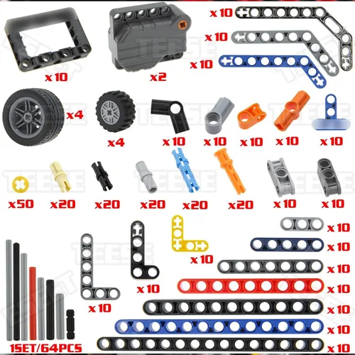 Miniatura 6 de TEESE 415pcs Beam-Frame-Exles-Pins-Wheel Rebound-Motor, Compatible con Technic-Parts, para STEM-MOC-EV3-Project-Track-Car-Bulk- Bloques