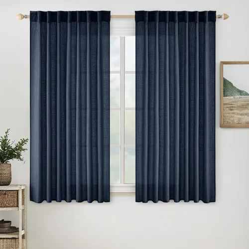 Miniatura 70 de MIULEE Cortinas de lino blanco de 108 pulgadas de largo para dormitorio, sala de estar, cortinas de ventana con textura de lino suave y grueso, Lino