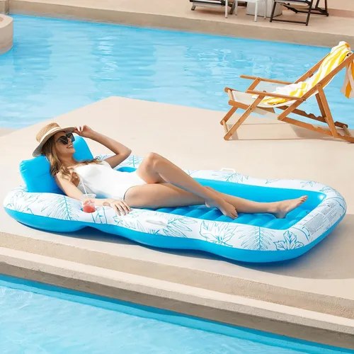 Miniatura 5 de BAIAI - Flotador inflable para piscina para adultos – Flotadores grandes de playa para broncearse, balsa para tomar el sol, para tomar el sol