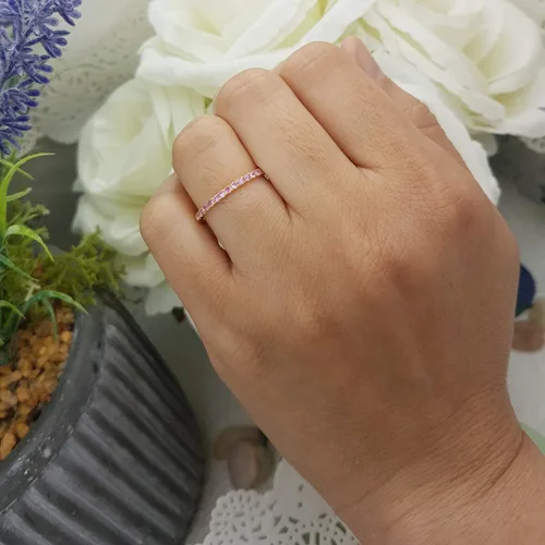 Miniatura 6 de Dazzlingrock Collection Round Gemstone or Diamond Elegant Wedding Band for Women in Gold