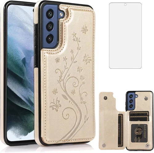 Miniatura 12 de Funda de teléfono para Samsung Galaxy S21 FE Gaxaly S 21 FE 5G con protector de pantalla de vidrio templado, tarjetero con soporte para tarjetero