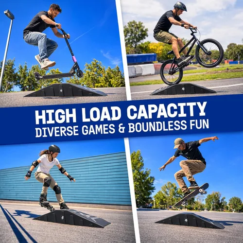 Miniatura 7 de Yes4All Single-Piece Skateboard Ramp, Bike Ramp, Skate Ramp - Design for Beginners, More Durable, Safe, Capacity 220Lbs