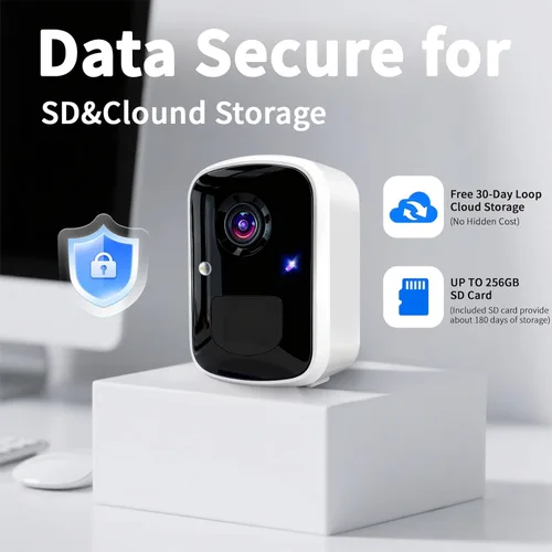 Miniatura 7 de Cámaras de seguridad inalámbricas Goalake, cámara WiFi alimentada por batería de 3MP con detección de movimiento AI, conversación de 2 vías, foco