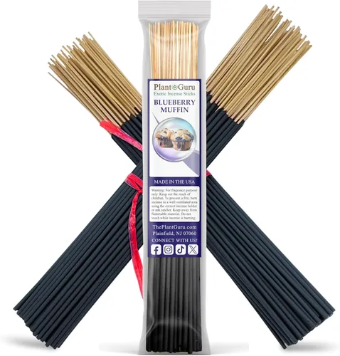 Palitos de incienso exóticos Blueberry Muffin de 11 pulgadas, 1 paquete a granel de 45 a 50 varillas, aroma natural de 11 pulgadas de larga duración
