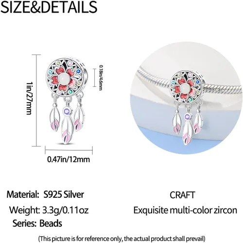 Miniatura 159 de LNQOBU Happy Life - Colgante para pulseras de abalorios, plata de ley 925 para mujer (con un espaciador de cuentas)