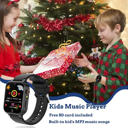 Miniatura 7 de Reloj inteligente para niños de 4 a 12 años, 26 juegos de rompecabezas, cámara HD, reproductor de música de video, podómetro, linterna, cronómetro