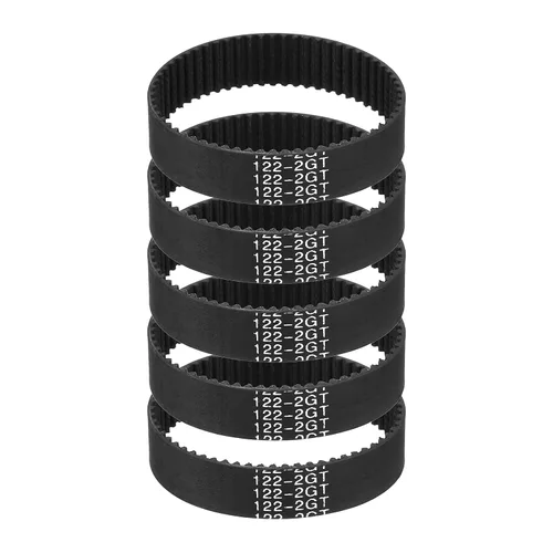 Miniatura 12 de MECCANIXITY 3.780 in GT-2 correa dentada, 5pcs 0.354 in ancho 0.079 in paso impresión 3D GT-2 correa dentada caucho de bucle cerrado, negro