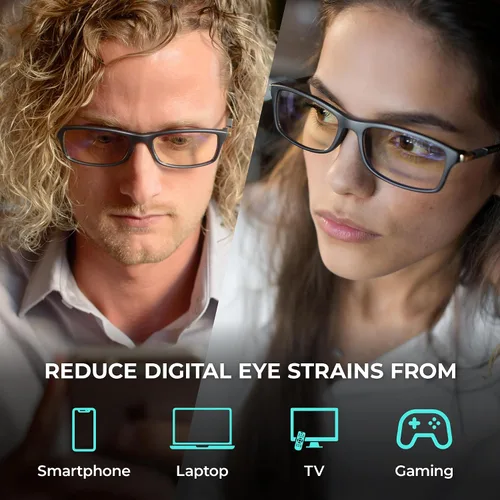 Miniatura 5 de Prospek Lentes de lectura de luz azul para hombres y mujeres, para uso en computadora, protección de luz azul, lente transparente de 0 a +3.0 Gris