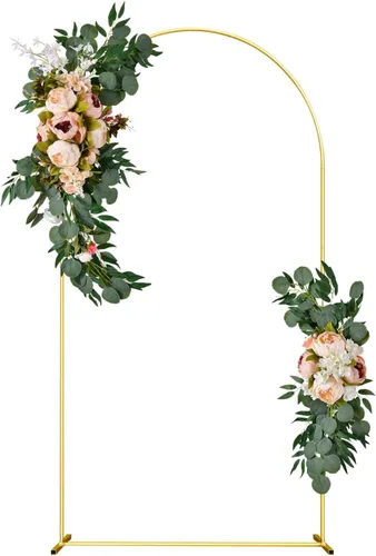 Miniatura 8 de Soporte de Telón de Fondo de Arco de Boda SPRITE DISPLAY 7.2FT Soporte de Telón de Fondo de Arco de Globo Dorado Marco de Arco Cuadrado
